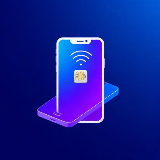 Ilustração de smartphone com chip SIM