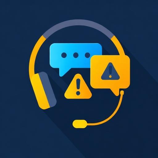 Ilustração de atendimento com headset